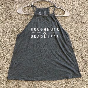 Doughnuts and deadlifts tank top